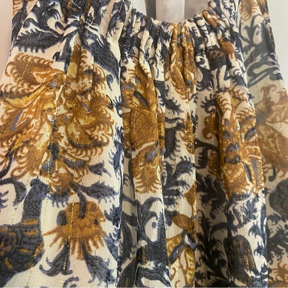 Lucky Brand Brown and Tan Smocked Camisole - Picture 3 of 6